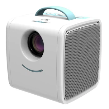 Детский мини проектор SUNROZ Q2 Kids Story Projector Mini LED Куб для домашнего использования Бело-Голубой