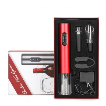 Подарочный набор для открывания бутылок SUNROZ Wine Opener електроштопор Красный (SUN3151)