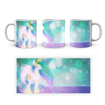 Чашка с принтом My little pony Мой маленький пони Селестия MLP 08 Кружка керамическая 0,33