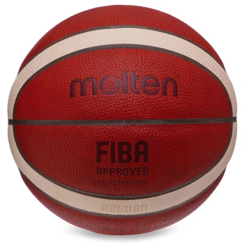 М'яч баскетбольний Premium Leather №7 MOLTEN FIBA APVED Indoor (натуральна шкіра, бутил, оранжево-бежевий) (B7G5000)