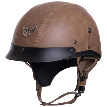 Мотошолом для чопера KCO 318 XL (61-62) Коричневий