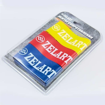 Резинки для фитнеса набор BANDS ZELART FI-8227 3шт красный-желтый-синий