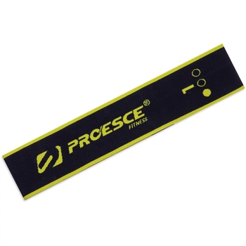Резинка для упражнений лента сопротивления LOOP BANDS PROESCE HIP LOOP Pro (нейлон, латекс, размер 620x60 мм, черно-салатовый) (FI-0896-1)