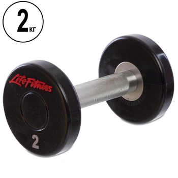 Гантель цельная профессиональная Life Fitness SC-80081-2 1шт 2кг