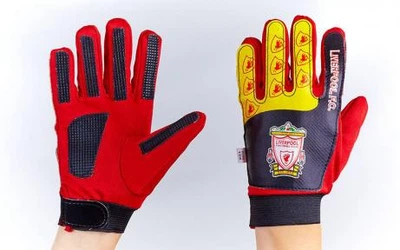 Перчатки вратарские детские LIVERPOOL FB-0028-06 размер 6 красный-желтый