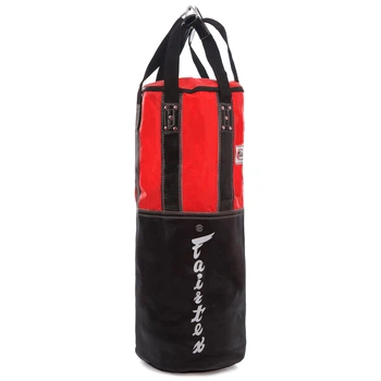 Чехол боксерского мешка Цилиндрический FAIRTEX HB3 Материал: Полиуретан (PU) Габаритные размеры: высота -80 см, диаметр - 40 Цвет: Красный-черный