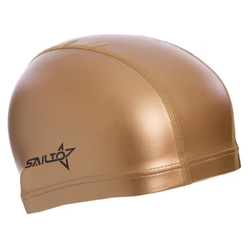 Шапочка для плавання дитяча SAILTO (поліуретан, золотий) (PL-5571)