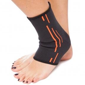 Бандаж на голеностоп эластичный ST-1011 размер XL 1шт, серо-оранжевый