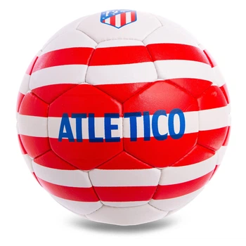 Мяч футбольный №5 Гриппи 5сл. ATLETICO MADRID FB-0587 (№5, 5 сл., сшит вручную)