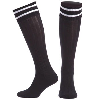 Гетры футбольные CO-5607 Zelart мужские р.40-45/26-30см нейлон хлопок black/white size 40-45