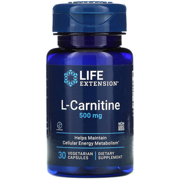 L-карнитин Life Extension "L-Carnitine" 500 мг (30 вегетарианских капсул)