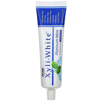 Зубная гель-паста NOW Foods "Xyli-White Platinum Mint" мятная с гидрокарбонатом натрия (181 г)
