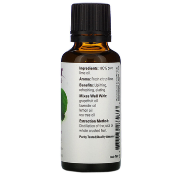 Эфирное масло лайма NOW Foods, Essential Oils, Lime, 30 мл