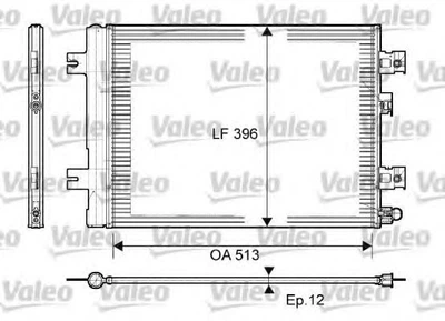 Радиатор кондиционера Dacia Logan/Sandero 04- VALEO 814077 UA63 Valeo (814077)