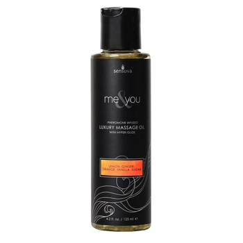 Масажна олія Sensuva - Me&You Lemon, Ginger, Orange, Vanilla & Sugar (125 мл) з феромонами
