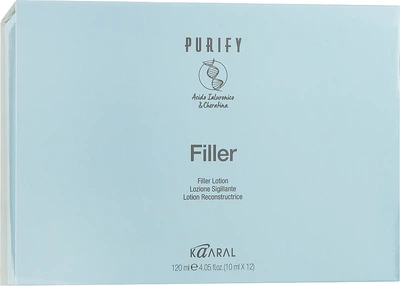 Kaaral Purify Filler Lotion Запечатуючий лосьйон для волосся з кератином та гіалуроновою кислотою 12x10ml (953165-62199)