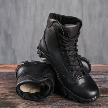 Ботинки мужские зимние тактические ВСУ (ЗСУ) 8605 41 р 27 см черные (OPT-2290)