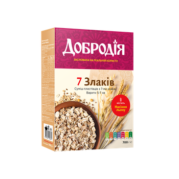 Добродія Суміш пластівців 7 злаків 700 г (4820182201615) (201615)