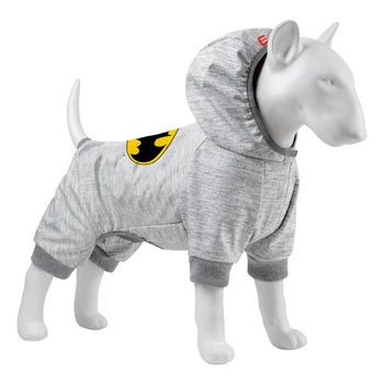 Комбинезон для собак WAUDOG Clothes, рисунок "Бэтмен лого", софтшелл, M35, B 54-60 см, С 34-40 см
