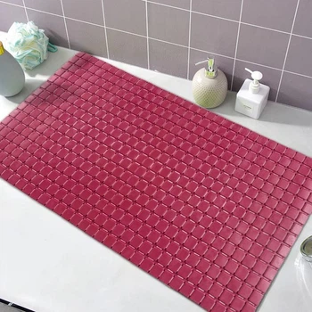Силиконовый коврик для ванны и душа на присосках Bathlux Красный
