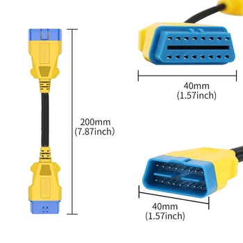 Кабель удлинитель OBD2 AUTOOL 20см