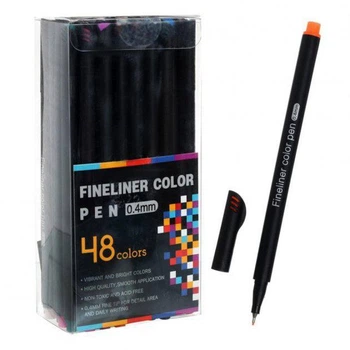 Профессиональный набор линеров для скетчей и рисования Fineliner Color 48 цветов