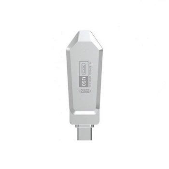 Флеш пам‘ять XO U50 2в1 (USB3.0/Type-C) (256Gb) Сріблястий