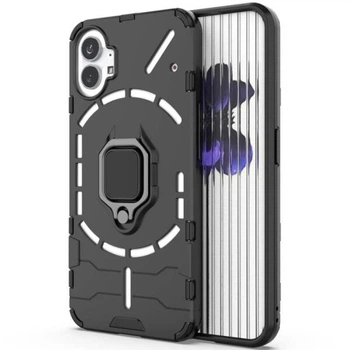 Чехол с подставкой Deexe Hybrid Case для Nothing Phone (1) - Black