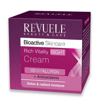 Насыщенный Revuele Bioactive 3D ночной крем для лица Гиалуроновый 50 мл