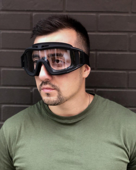 Тактические очки маска антибликовые прозрачные