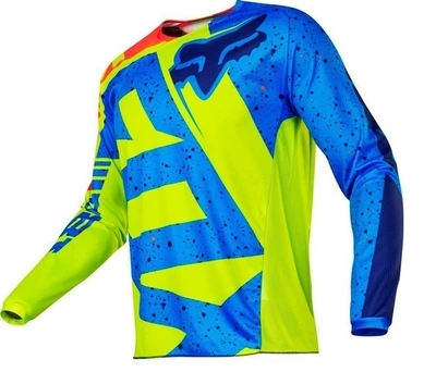 Мото джерси FOX 180 NIRV JERSEY зеленая с голубым р.L
