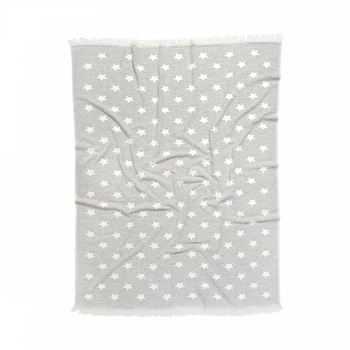 Плед накидка Barine Wool Star Throw Grey сірий 135*170 (svt-2000022275774)