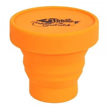 Складана склянка силіконова з кришкою 180мл Tramp TRC-083 Orange