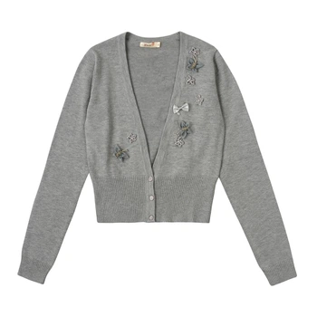Кофта для девочки напуговках серая Арт. 790 Deloras 120р