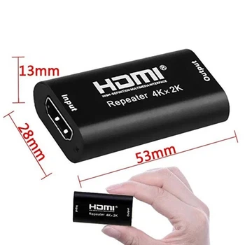 Конвертер для усиления HDMI сигнала при подключении кабеля на расстоянии HDMI Repeater 4k*2k F/F