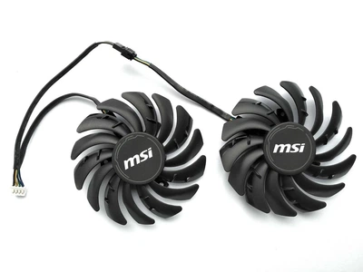 Вентилятор для видеокарты MSI RX 5700 XT MECH 87 мм PowerLogic PLD09210S12HH (PLD09210B12HH) комплект 2 шт (№398)