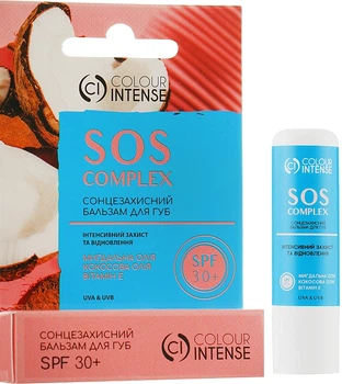 Солнцезащитный бальзам для губ "Кокос" - Colour Intense Sos Complex SPF 30+ 5g (849695-10033)