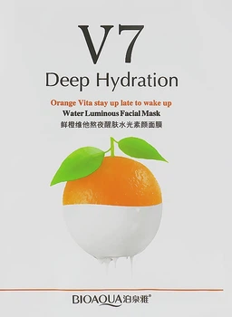 Витаминная маска для лица с экстрактом апельсина и витаминами - Bioaqua V7 Toning Youth Mask 30g (921401-10546)