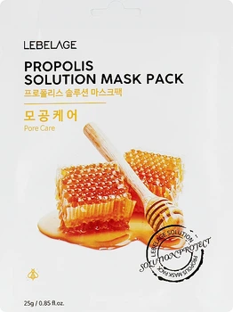 Маска для лица тканевая с прополисом - Lebelage Propolis Solution Mask 25g (851063-20868)