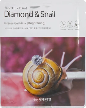Інтенсивна гель-маска з алмазом та муцином равлики - The Saem Beaute de Royal Diamond & Snail Intense Gel Mask 35g (670833-20027)