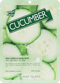 Маска для лица тканевая с огурцом - May Island Real Essence Cucumber Mask Pack 25ml (871143-8435)