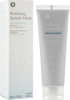 Сплеш-маска очищувальна глиняна киснева з екстрактом авокадо - Blithe Bubbling Splash Mask Indian Glacial Mud 120ml (801715-64906)