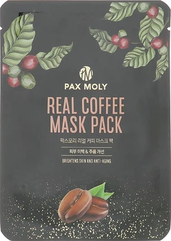 Маска тканинна із екстрактом кофе - Pax Moly Real Coffee Mask Pack 25ml (836676-10581)