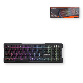 Клавиатура Fantech Soldier K612 подсветка мембранная USB кабель 1,6 м черный (ЦУ-00033225_853)