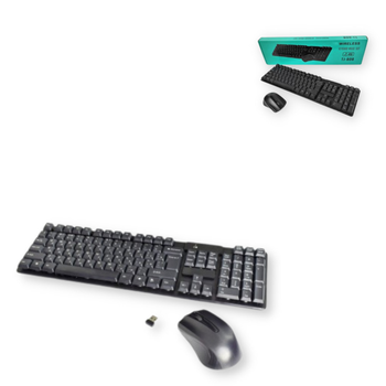 Клавиатура беспроводная Jedel TJ-808+мышь USB диапазон 10 м черный (AM-2964_406)