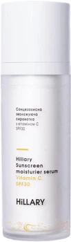 Сонцезахисна сироватка Hillary Sunscreen moisturier serum Vitamin C SPF30 Зволожуюча з вітаміном С 30 мл (2314917707470/4823116600560)