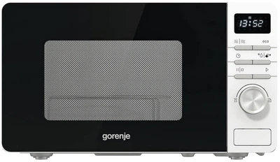 Мікрохвильова піч Gorenje, 20л, електр. управл., 800Вт, дисплей, білий (MO20A3W)