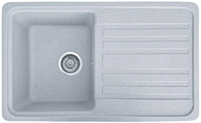 Мойка кухонная, прямоугольная, композитная Valetti 17N 76х46см Серая