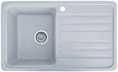 Мойка кухонная, прямоугольная, композитная Valetti 17R 76х46см Серая