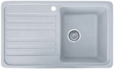 Мойка кухонная, прямоугольная, композитная Valetti 17L 76х46см Серая